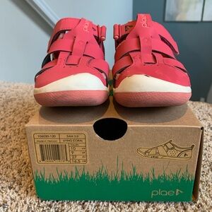 PLAE Kids Sandals in Vibrant Coral